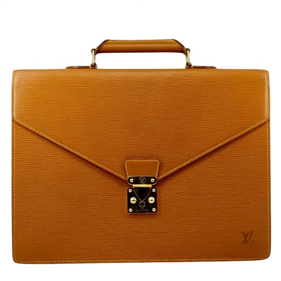 Auth Louis Vuitton Serviette Conseiller #7746L23